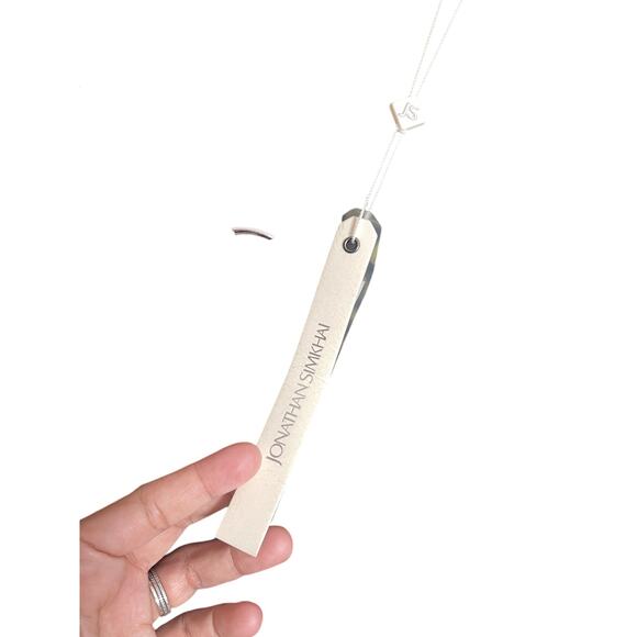 Jonathan Simkhai Chain Print Cutout Jumpsuit in Midnight Combo Womans 10 - Picture 9 of 9